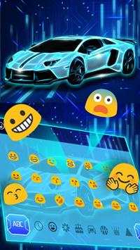Neon Car Keyboard Theme screenshot 2