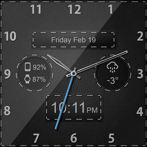 Black Leather HD Watch Face screenshot 12