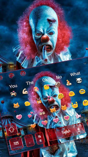 Scary Killer Clown Keyboard Theme screenshot 2