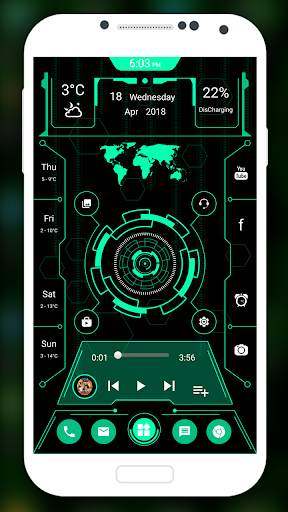 Futuristic Launcher 2020 - peluncur teknologi screenshot 4