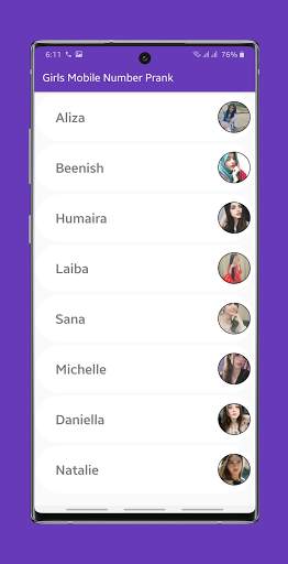 Real Sexy girls mobile numbers for chat (Prank) screenshot 2