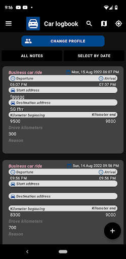Car logbook App screenshot 2