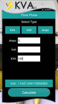 3 PHASE Kva Calculator screenshot 2