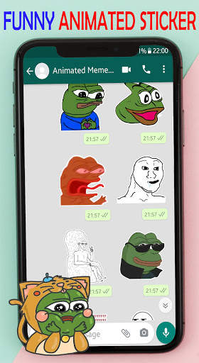 😍Animated memes Stickers for Whatsapp 😷 (GIF) screenshot 1