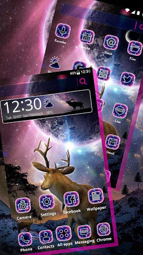 Lonely, Galaxy, Deer Theme & Live Wallpaper screenshot 3