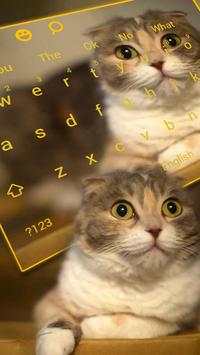 3D Live chubby Cute Kitty Keyboard screenshot 1