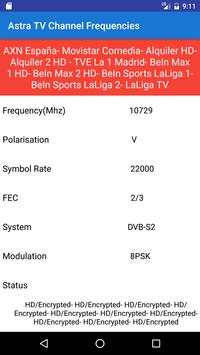 Astra TV Channel Frequencies स्क्रीनशॉट 5