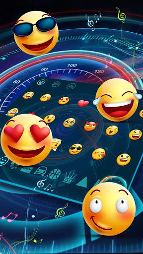 Neon Racing Car Speedometer Keyboard Theme screenshot 1