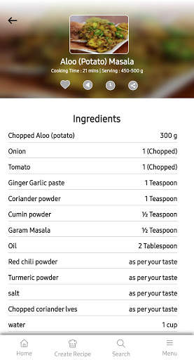 Samsung My Recipe screenshot 5