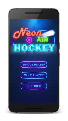 Hockey game - Neon Air Hockey screenshot 5