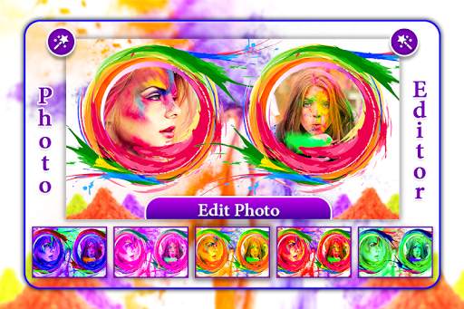 Holi Photo Dual Frame screenshot 4