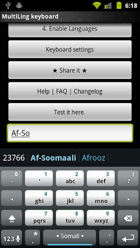 Somali Keyboard Plugin स्क्रीनशॉट 2