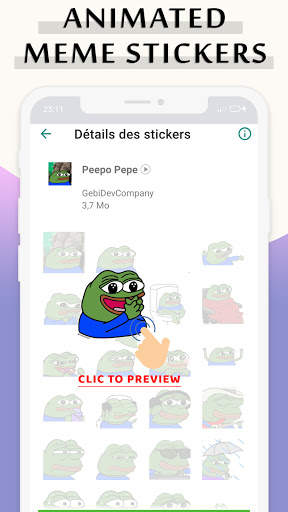 Animated memes Stickers for WhatsApp 2021 screenshot 3
