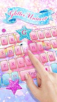 Glitter unicorn girl keyboard screenshot 3
