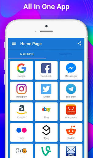 All in One Shopping App: Social Network Apps, News screenshot 1