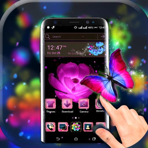 Pink Flower Launcher Theme 1.2