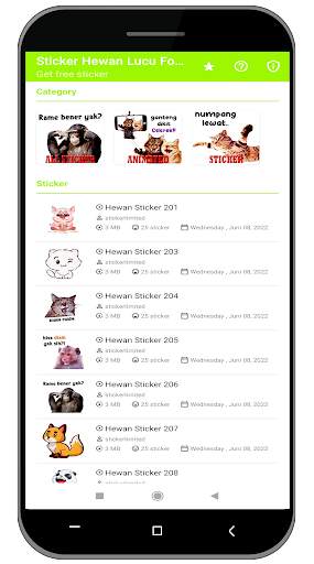 Sticker Hewan Gif WAStickerApp screenshot 1