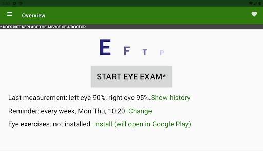 Eye exam 15 تصوير الشاشة