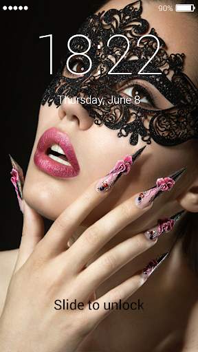 Girl in Mask Lock Screen screenshot 4