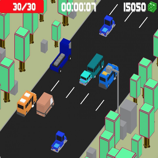 Blocky highway racing icon
