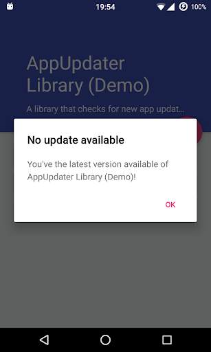 AppUpdater Library (Demo) 4 تصوير الشاشة