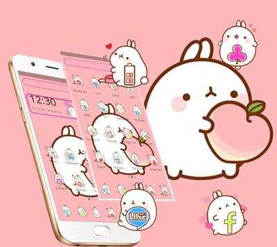 Cute Cartoon Rabbit Theme screenshot 3