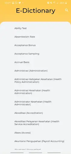 E-Dictionary Health Policy Administration screenshot 2