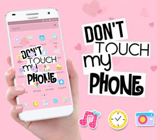 Pink Don't Touch My Phone Theme screenshot 3