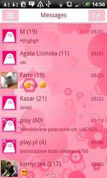 GO SMS Pink Floral Theme screenshot 1
