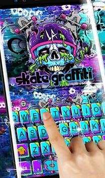 Colorful Skull Skate Graffiti Keyboard Theme screenshot 3