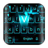 Neonblaue Tastatur icon