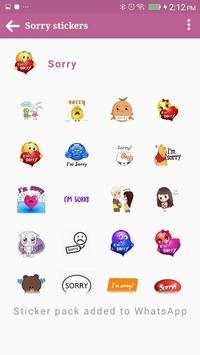 Sorry Stickers For Whatsapp App 2019 screenshot 5
