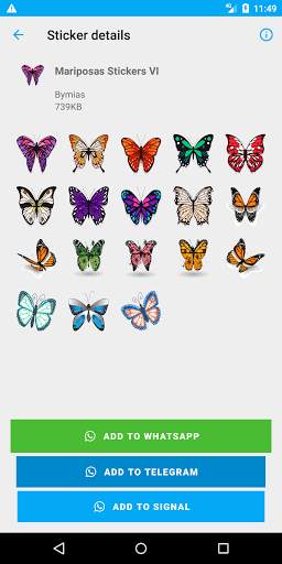 Butterfly Sticker for Telegram WhatsApp Signal 🦋 screenshot 2