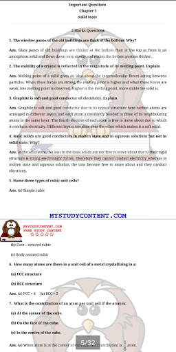 CHEMISTRY CLASS 12 IMPORTANT QUESTIONS screenshot 5