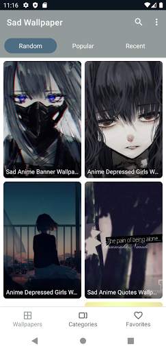 Sad Anime Wallpapers - Alone Wallpaper screenshot 2