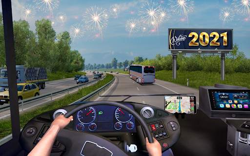 Simulator Bus Pelatih Kota: Game Bus 2021 screenshot 3