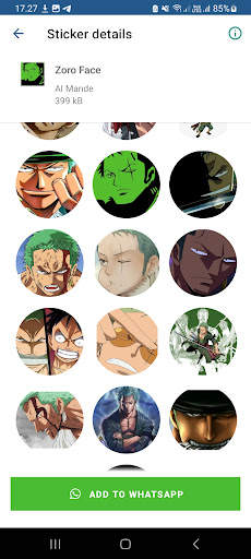 Roronoa Zoro sticker for WA screenshot 2