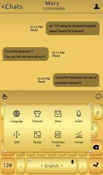 TouchPal Gold Keyboard Theme screenshot 2