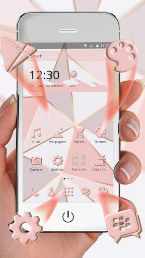 Tema Warna Merah Muda Pastel screenshot 2