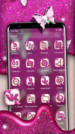 Glitter Butterfly Launcher Theme screenshot 2