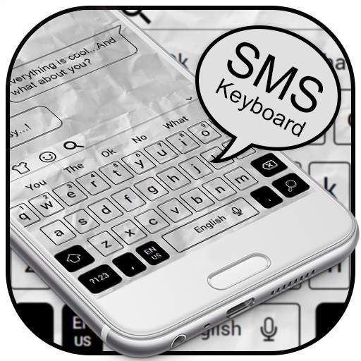 Crumpled Paper SMS Keyboard Theme 10001001