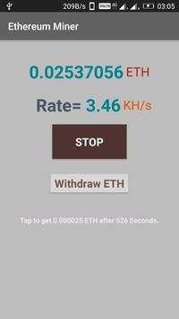 Ethereum Miner screenshot 2