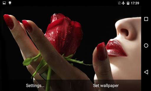 Girl And Rose Live Wallpaper screenshot 2
