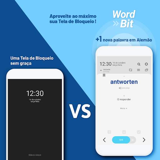 WordBit Alemão (Na tela de bloqueio) screenshot 1