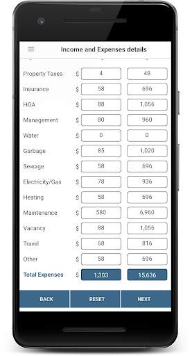 Real Estate & Investment Property Calculator 3 تصوير الشاشة