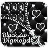 Black Zip Diamond Keyboard Theme icon