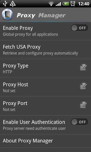 Proxy Manager screenshot 1
