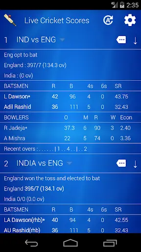Fastest Live Cricket Scores screenshot 1