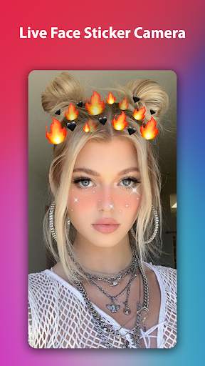 Live Face Sticker Camera screenshot 1