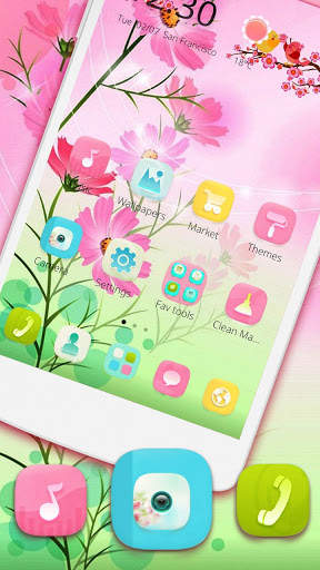 Sunlit Flowery Day Theme screenshot 4